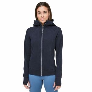 Lululemon Athletica True Navy Scuba Full Zip Hoodie Jacket Size 12